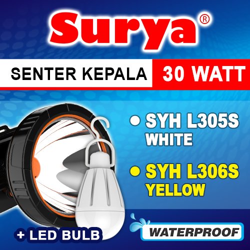 Surya Senter Cas Kepala Super Terang / H...