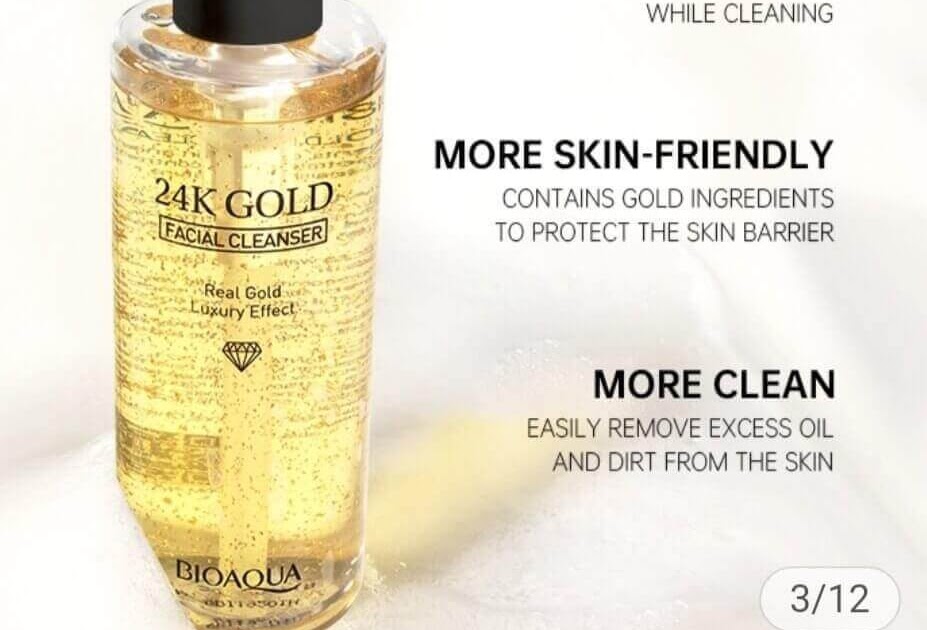 BIOAQUA 24K Gold Facial Cleanser Pembers...