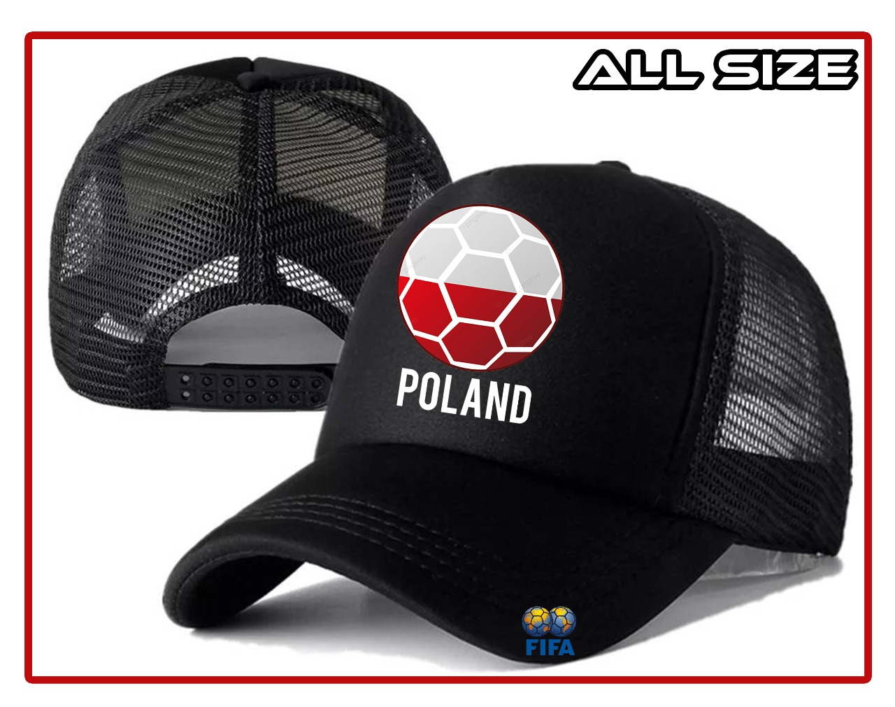 Topi POLANDIA FC Piala DUnia Qatar 2022 ...