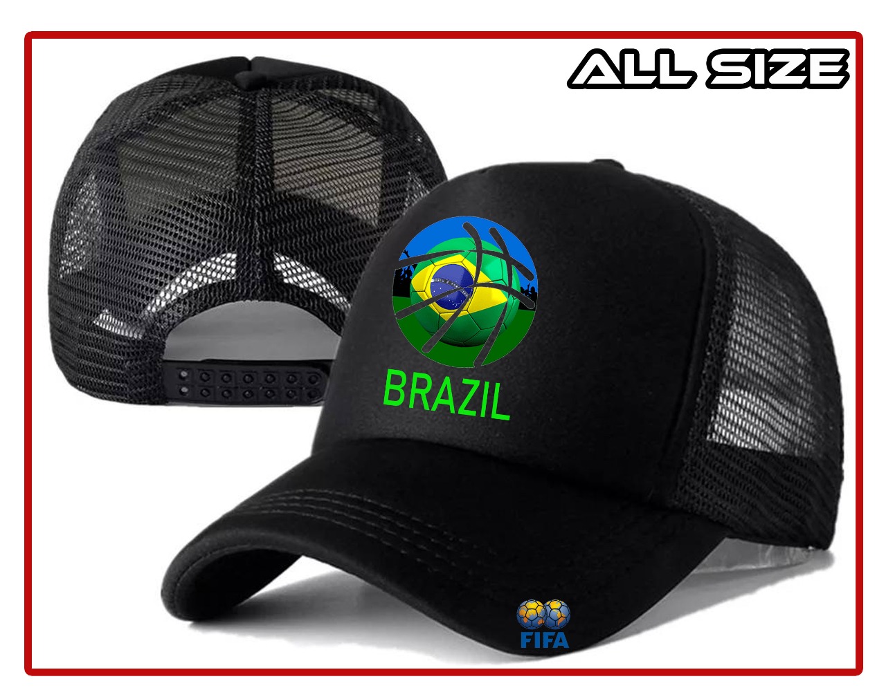 Topi BRAZIL FC Piala Dunia Qatar 2022 Sn...