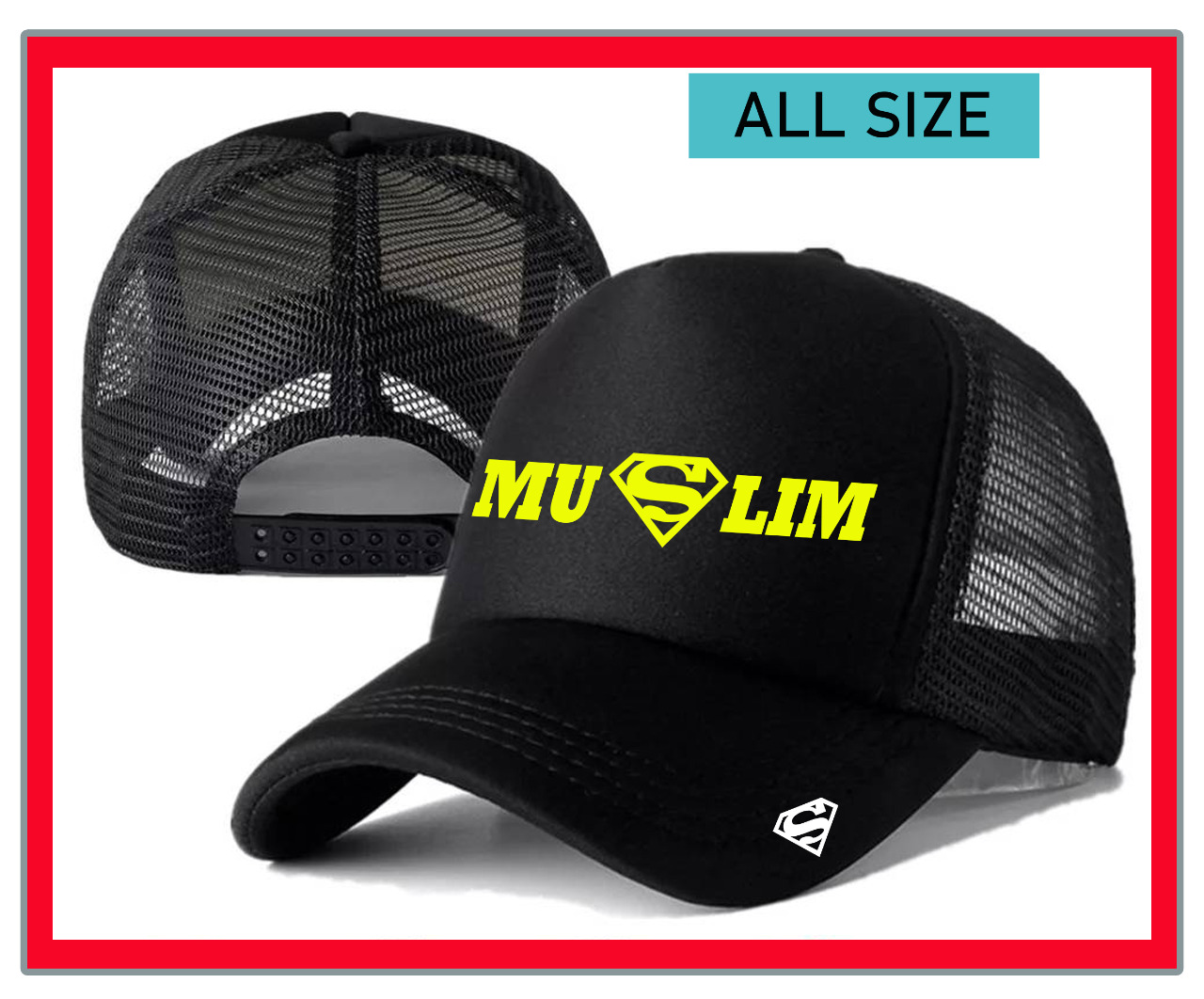 Topi Trucker Jaring Logo MUSLIM