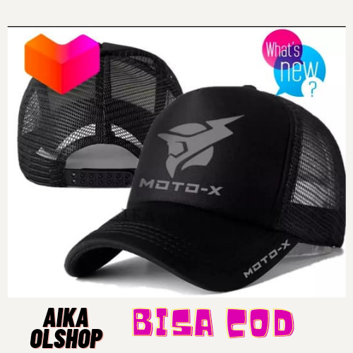 Topi Trucker Jaring Dewasa Logo Moto-x C...