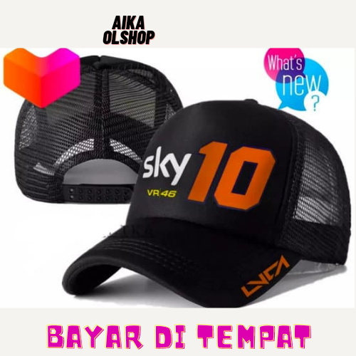 Topi Trucker Jaring Keren logo Sky10 Rac...