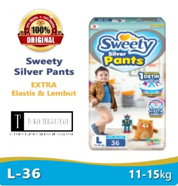 [ Bayar ditempat ] Sweety Silver Pants L...