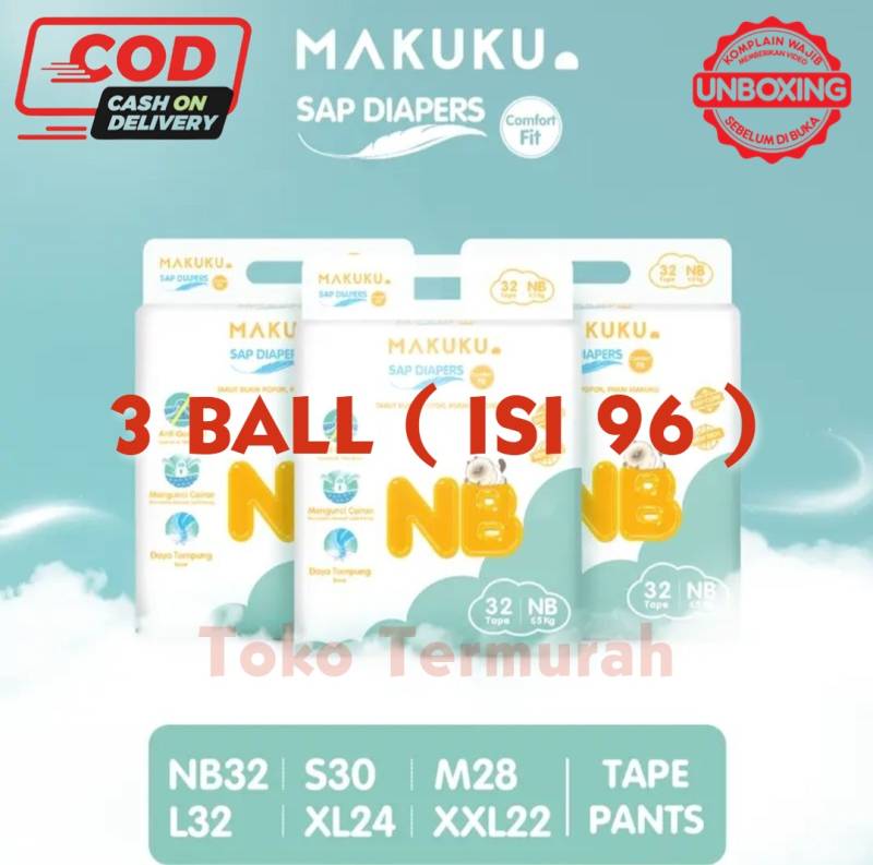 PROMO PAKET 3 BALL MAKUKU COMFORT FIT UK...