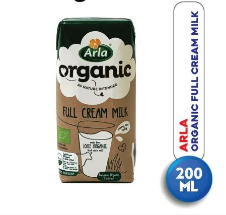 SUSU ARLA ORGANIC FULL CREAM 200ML