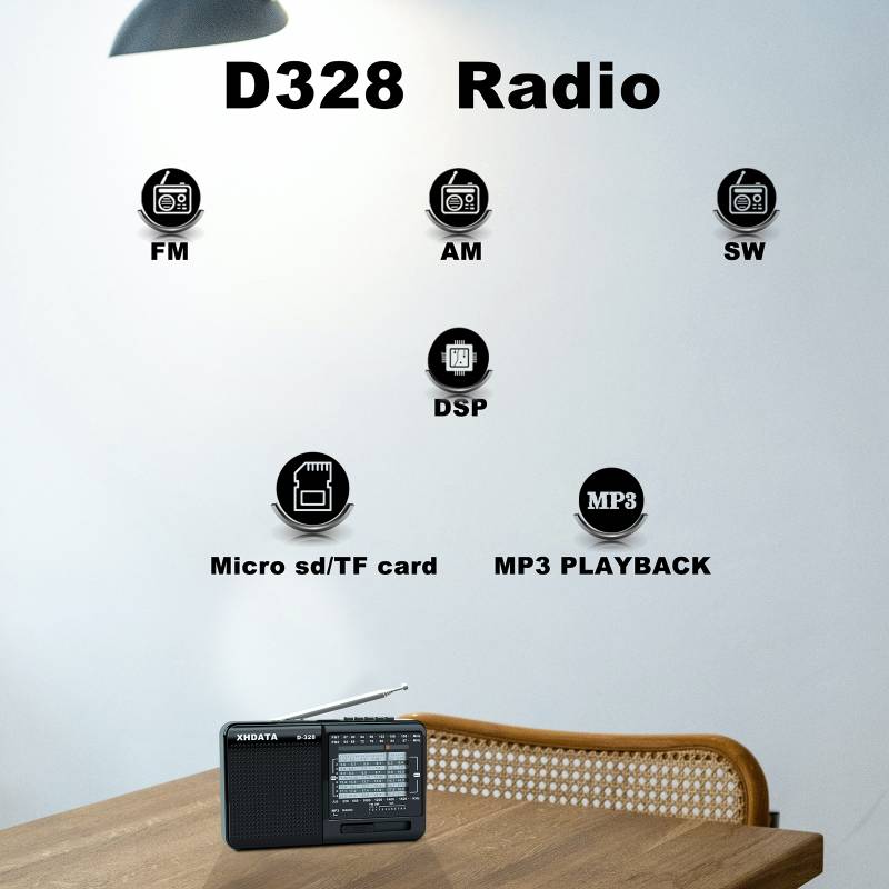 XHDATA D-328 Portable Radio FM AM SW Ban...
